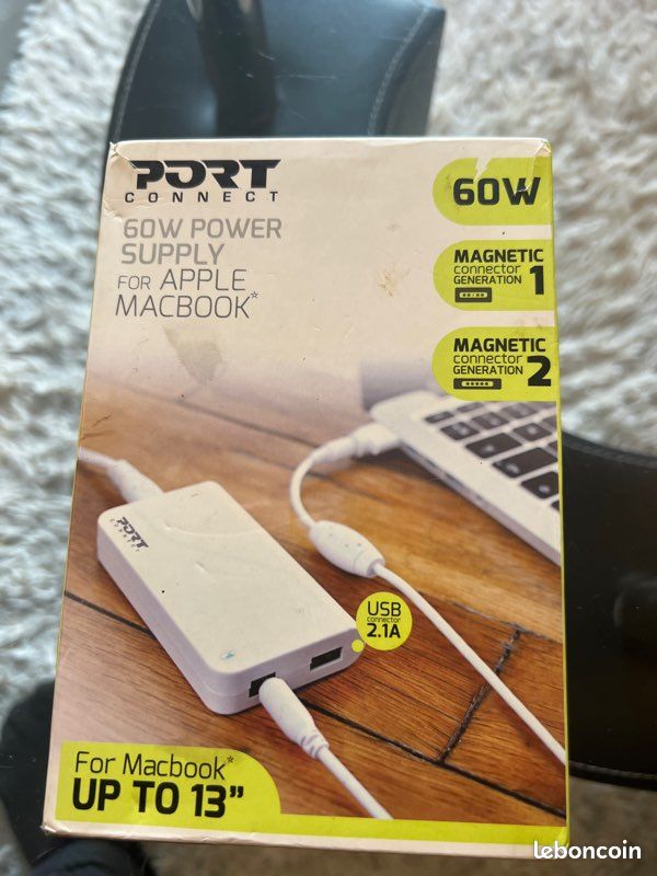 MacBook Chargeur 2 en 1 : secteur et USB (image 1)