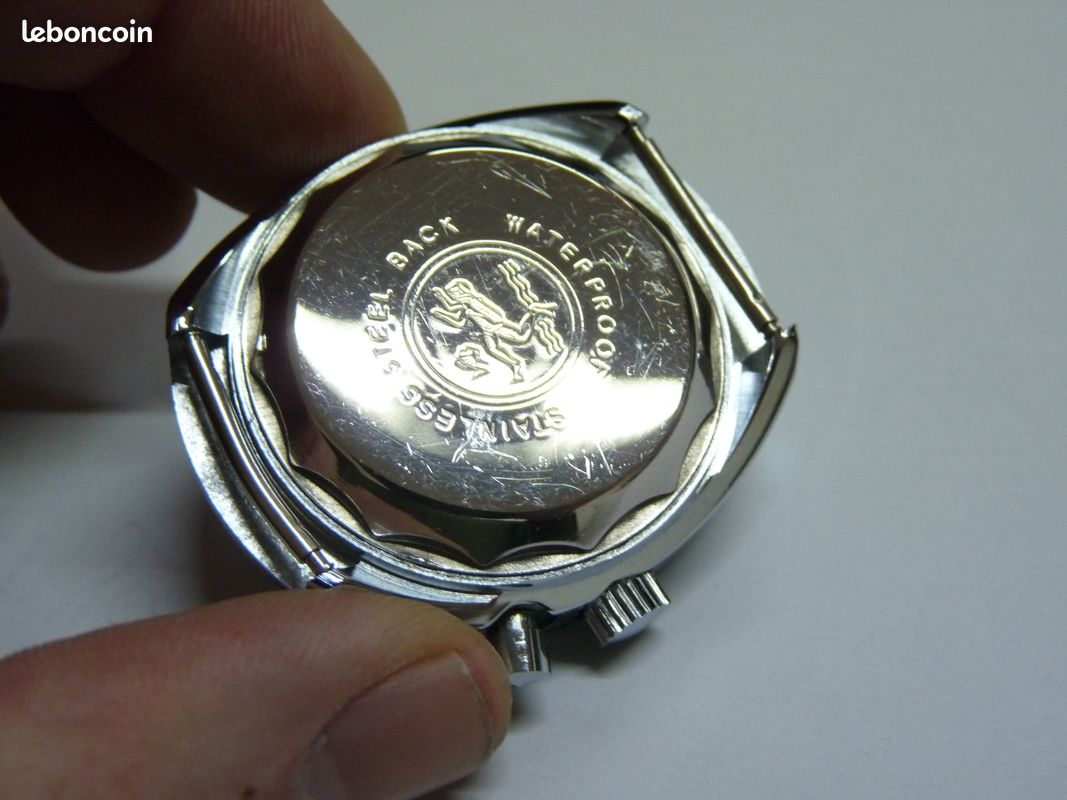 Boîtier De Montre De Plongée Ancien Années 70 - Marque Socame Besançon - Acier Chromé - Occasion