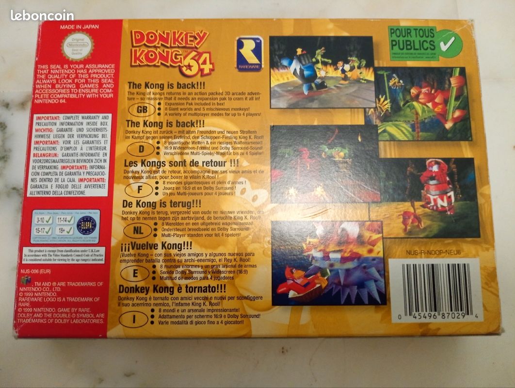 Donkey Kong 64 PAL N64 (image 2)