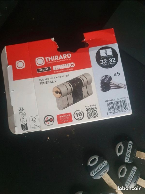 Cylindre De Serrure THIRARD RESIST 5 - 64mm (32+32) - 5 Clés - Neuf
