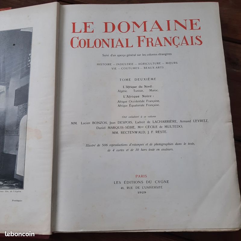 Le domaine colonial Français. Afrique du Nord et Afrique Noire. 1929 (image 1)