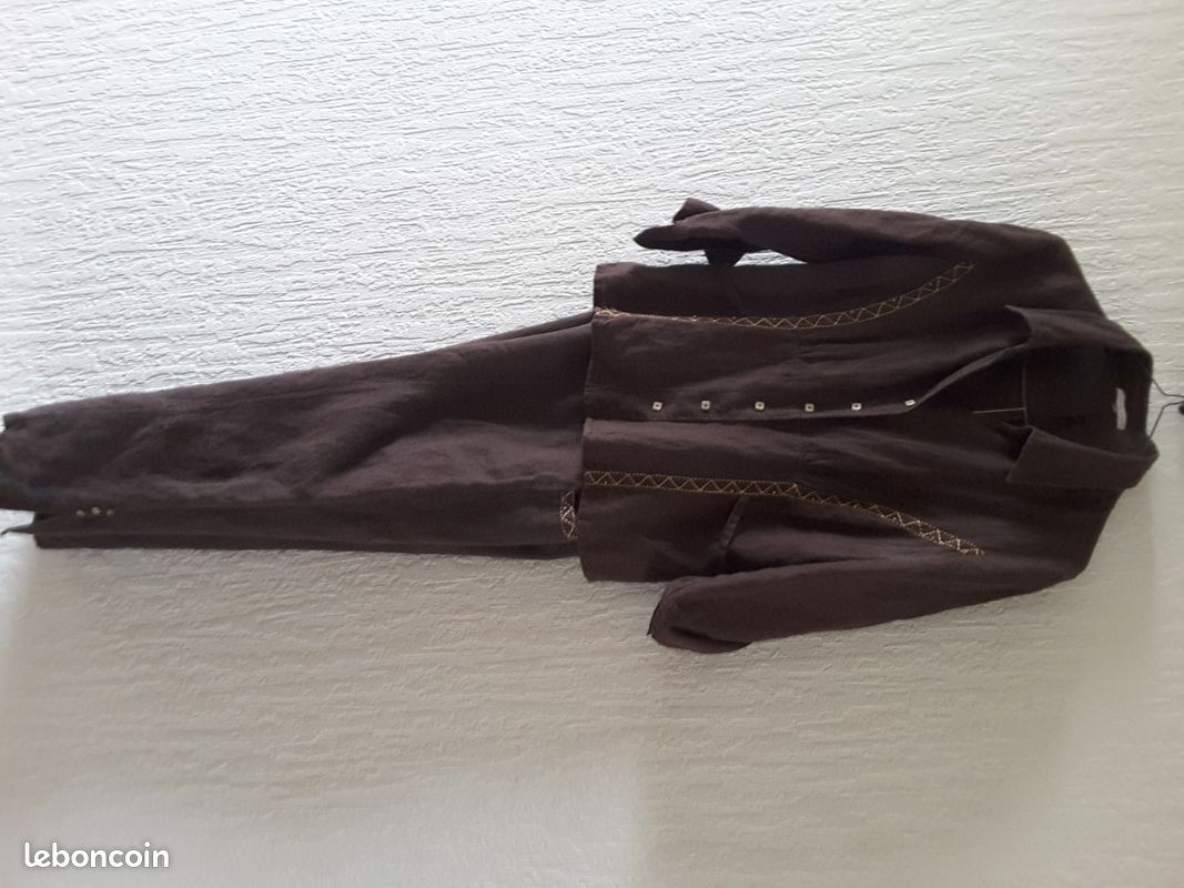 Pantacourt BREAL Noir - Taille 40 - Coton - Style Corsaire - Occasion Très Bon état