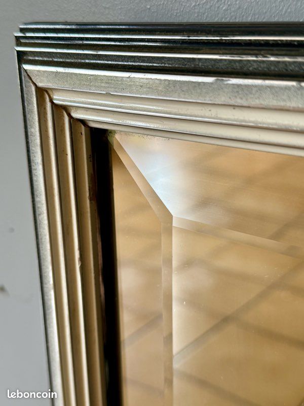 Miroir moderne cadre bois argenté FAB95190 (image 2)