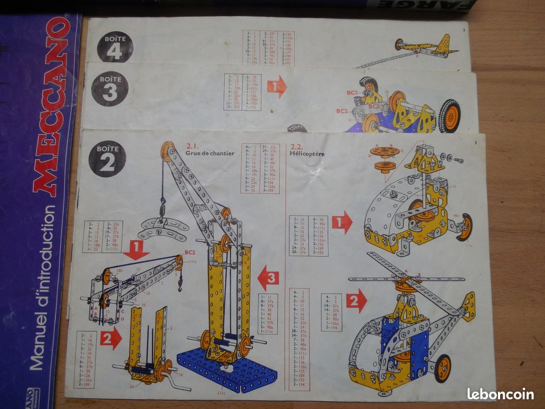 ANCIEN MANUEL D'INSTRUCTION Meccano 4 A EUR 15,00 - PicClick FR