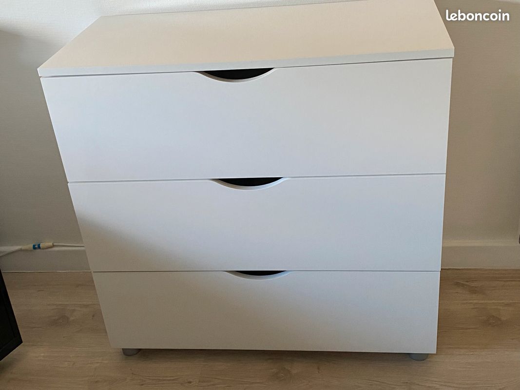 Commode laquée blanche, neuve (image 1)