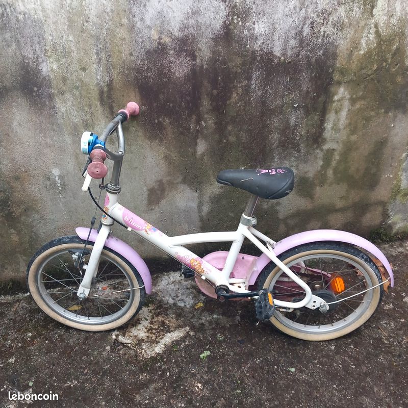 Velo enfants rose et blanc (image 1)