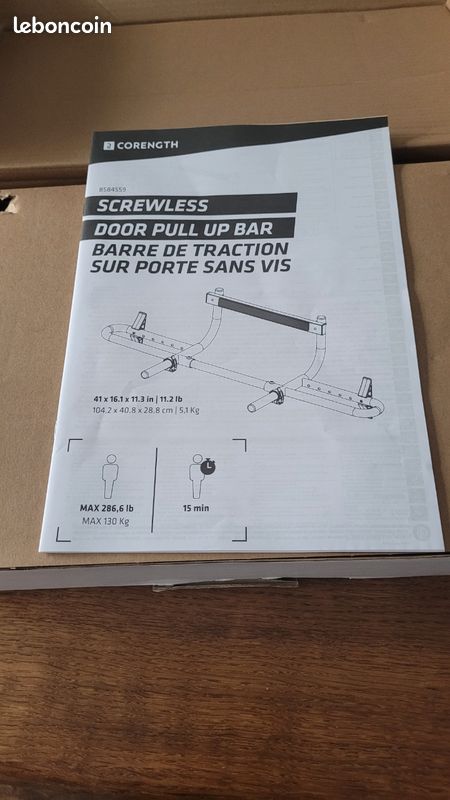 Barre de traction sur porte sans vis (image 2)