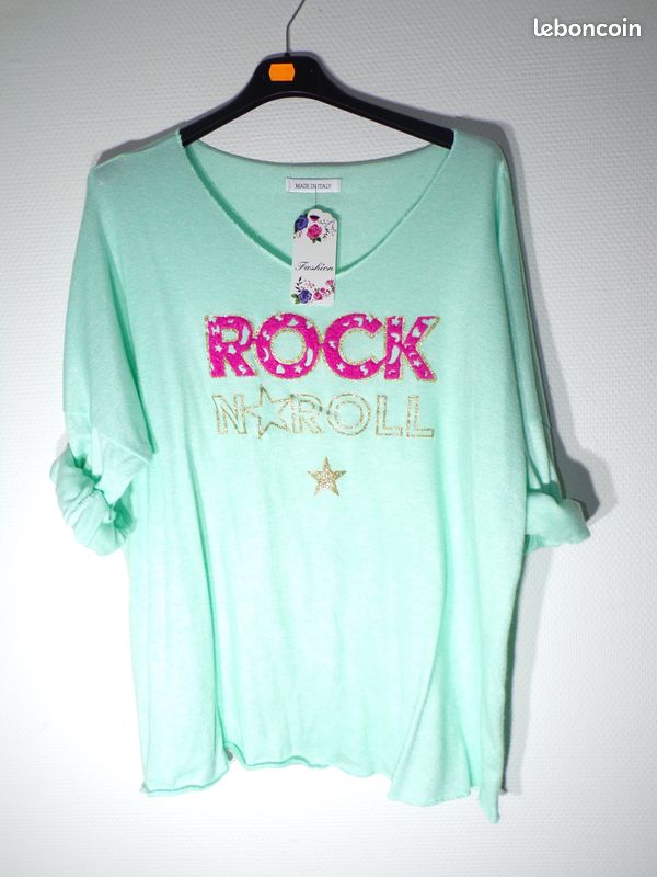 Pull Femme Rock And Roll Pull Rock And Roll Femme Col V • Mon Joli