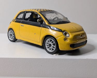 Norev Fiat Story 1/43 – Fiat Cinquecento Sporting Jaune 1994 – Miniature De Collection En Parfait état