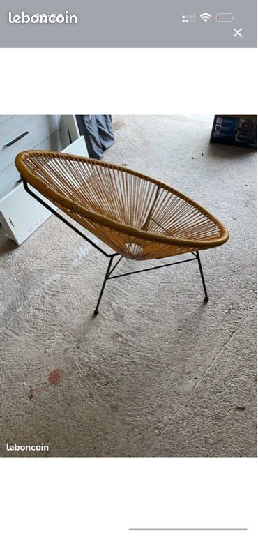Fauteuil de jardin rond en résine (image 2)