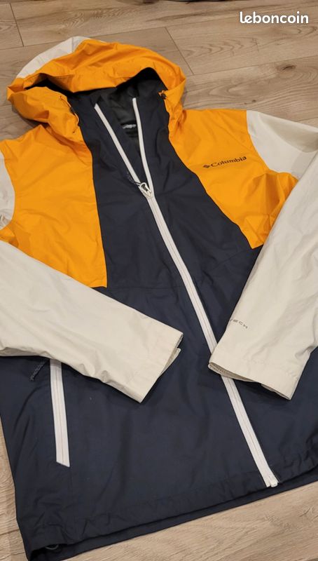Veste à capuche homme Columbia Omnitech (bleu essence/gris