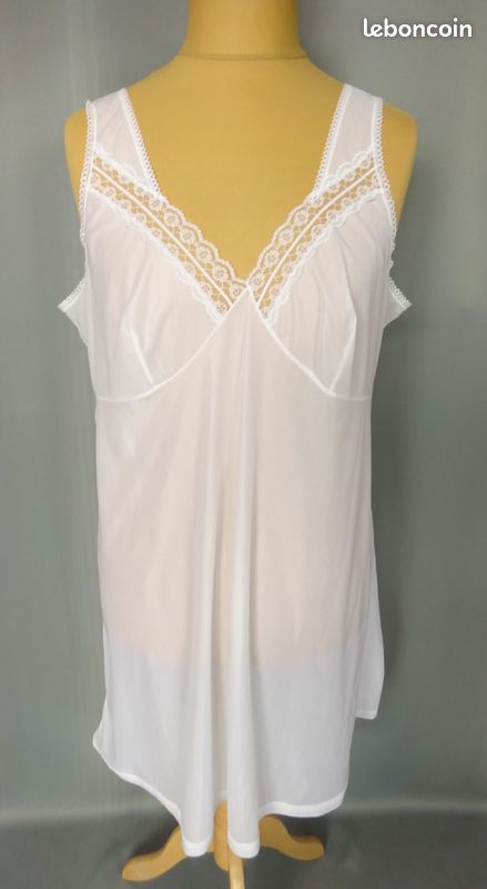 Combinaison Slip Vintage Dentelle Blanche Taille 40 - Marque Générique - Bon état