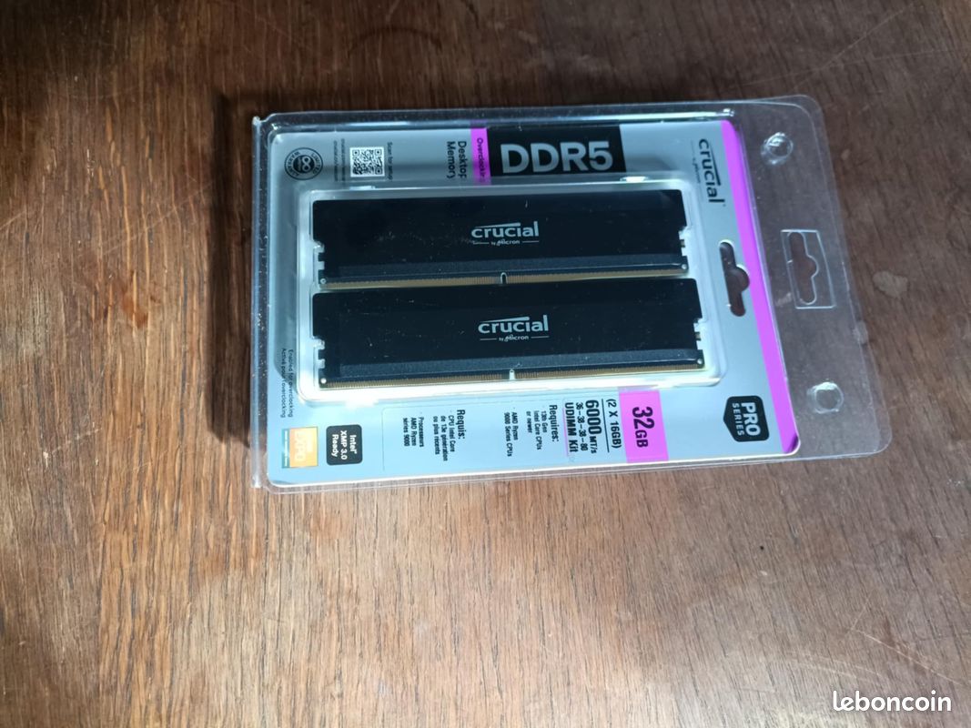 Crucial Pro RAM DDR5 32Go Kit (2x16Go) 6000MHz CL36 (image 2)