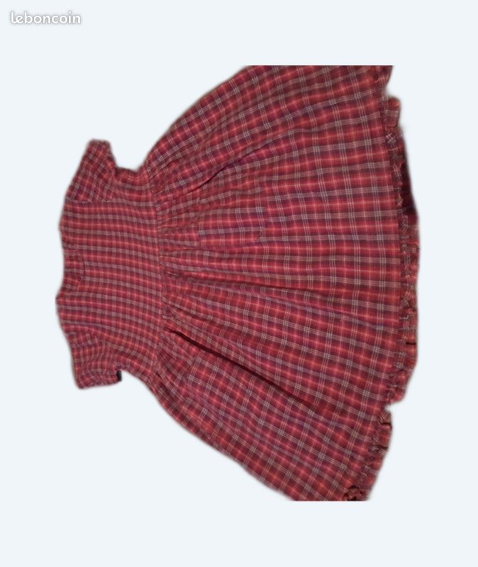 Petite robe 3ans mauve rose vert baudets (image 1)