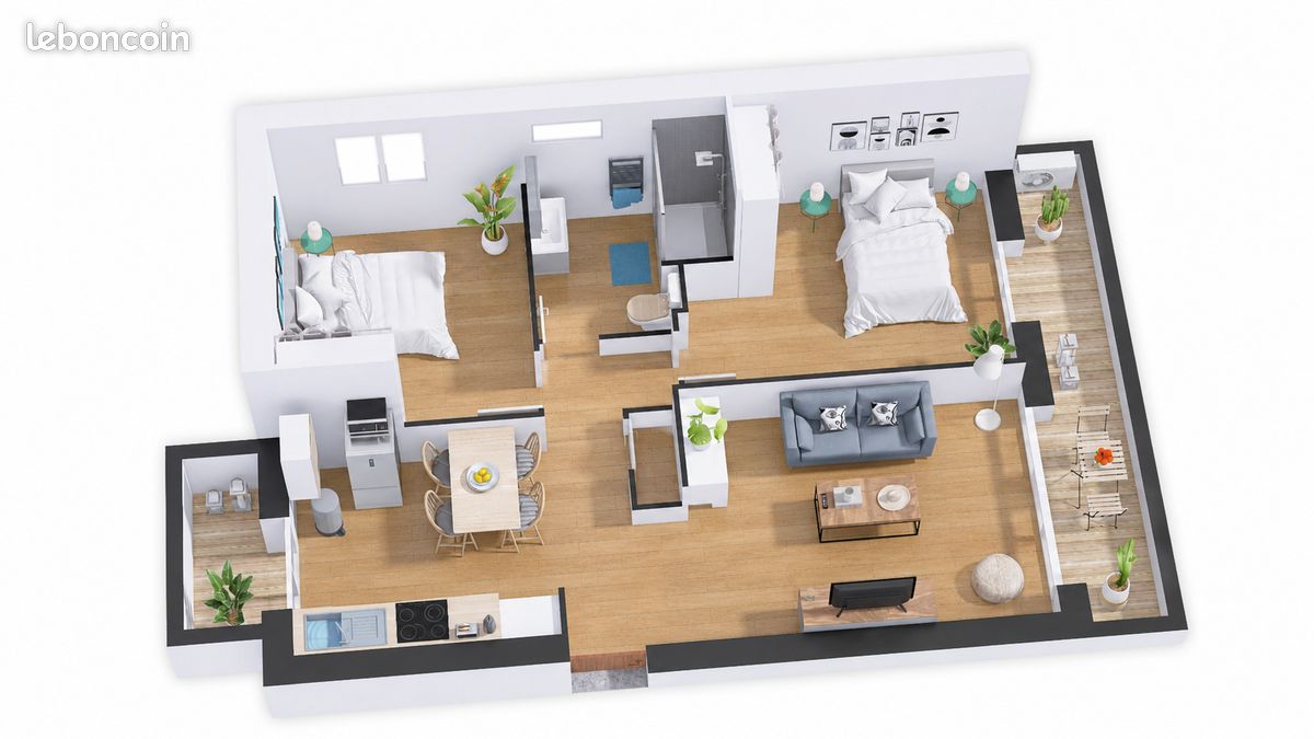 Appartement 3 pièces 55 m² · à Toulon · 55 m² · 1 050 €