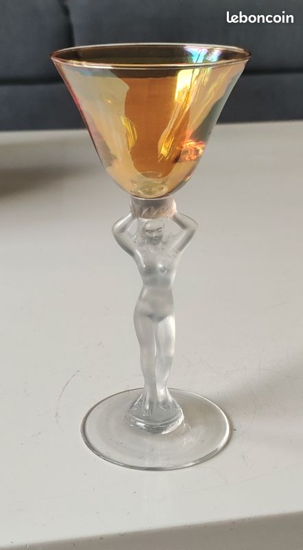 Set De 2 Verres à Liqueur Vénus - Cristallerie De Bayel, Transparent, Bon état
