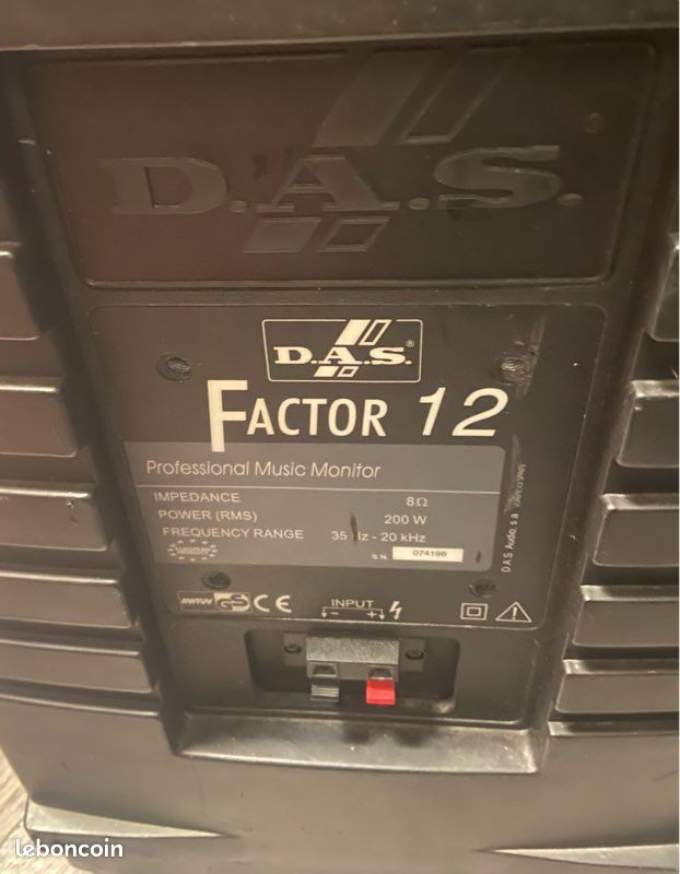 Paire enceintes DAS Factor 12 ( 12" ) passives (image 6)