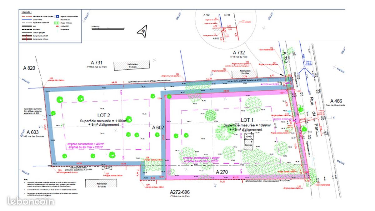 Terrain 1099 m² · à Bussy-Saint-Martin · 375 000 €