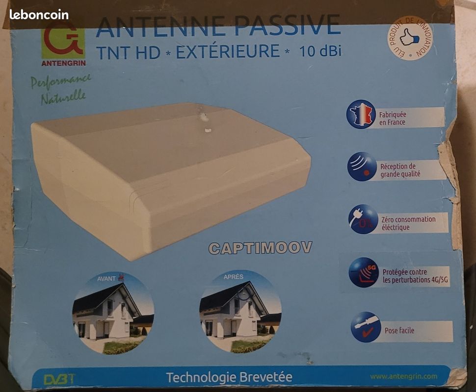 Antenne TV passive TNT HD Extérieur 10 dBi Bon état (image 1)