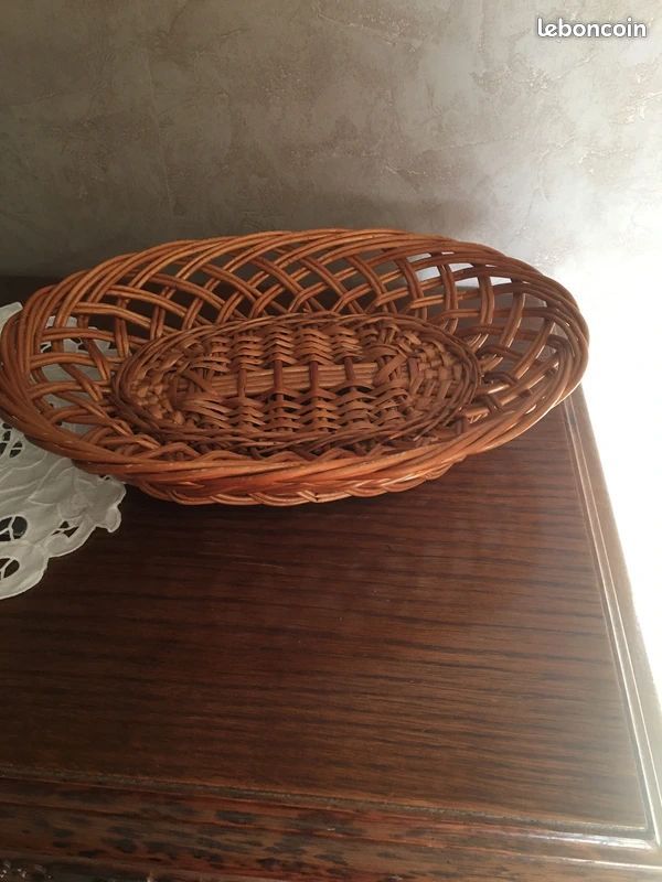 Jolie corbeille rotin - vintage (image 2)