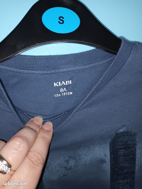 T-shirt m lg gris Kiabi en 8 ans (mam33133) (image 3)
