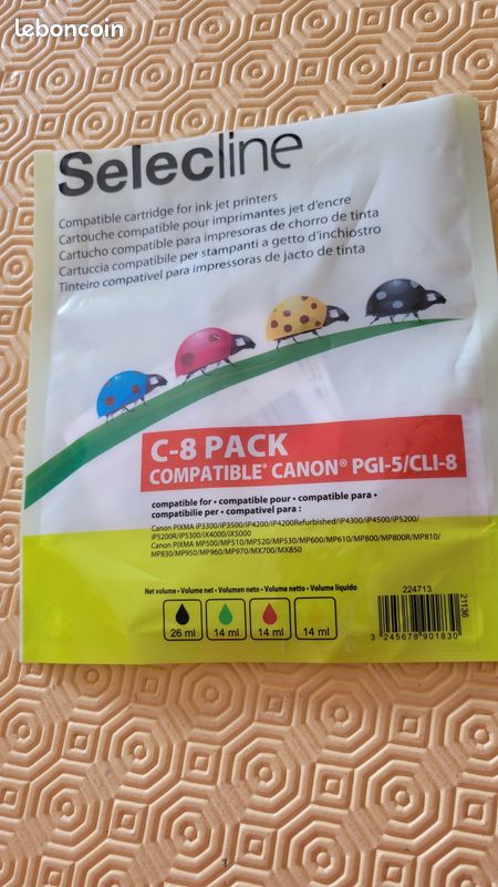 Pack 5 Cartouches D'encre Compatible Canon PGI5 CLI8 Pour Pixma IX4000 - Neuf