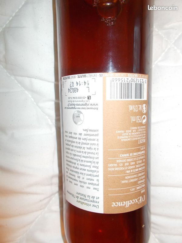 1 bouteille vin rosé - BUZET 2015 - " L'excellence" - Alc 13 % vol (image 3)