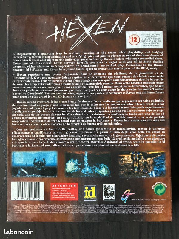 JEU NEUF PC Big Box 1997 Hexmaker Ubi Soft Virtus Editeur Niveaux Pour Hexen Ii EUR 20,00 - FR