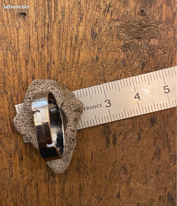 Maty Bague Argent Anneaux EntrelacÃ©s Bague Pierre De Lave Bague