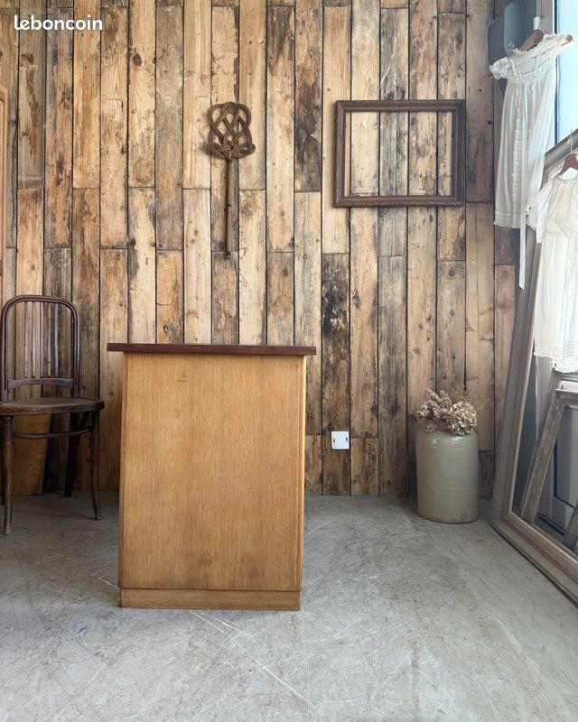 Bureau demi-ministre en chêne (rénové) (image 5)