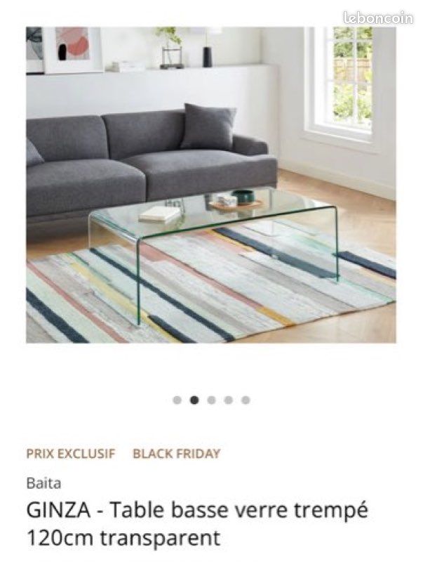 Table basse en verre trempée (image 2)