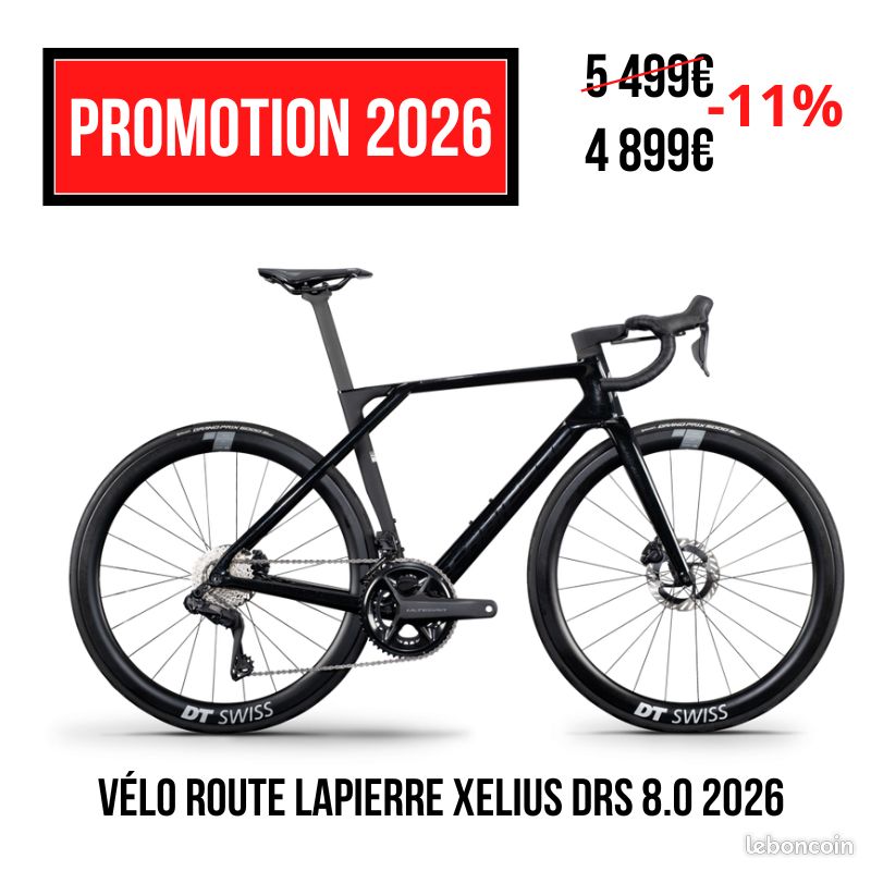 Guidon Carbone Lapierre Combo UD – Une Pièce, Pour Vélo De Route – 110 Mm, 420 Mm