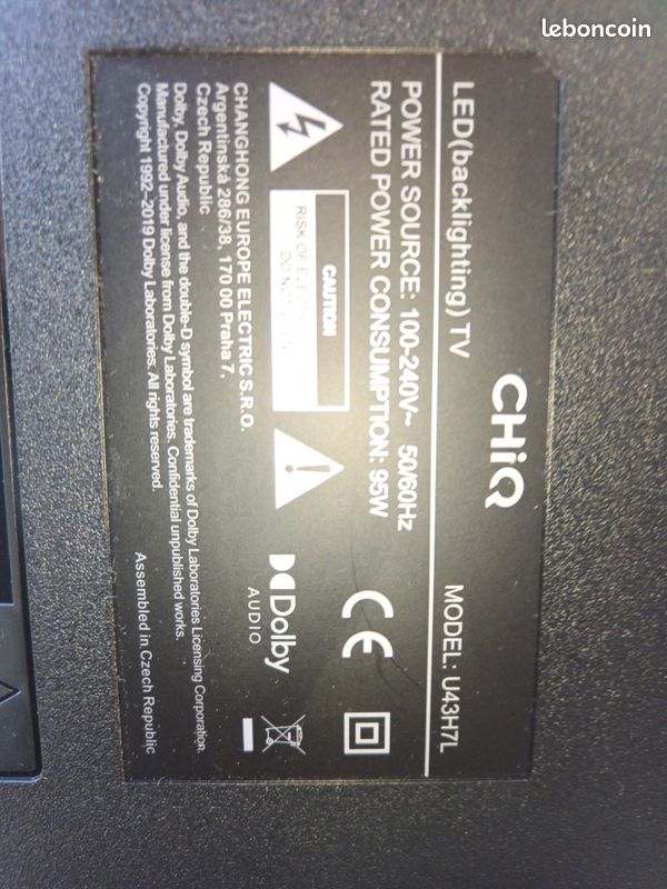 Carte T-con TCON JUC7.820.00233509 Tv Chiq L32H78 Etc