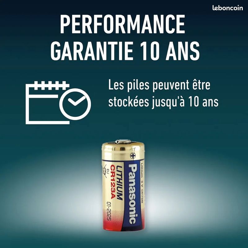 Panasonic CR 123 A Pile au lithium ( 3 V , paquet de 10 ) (image 4)