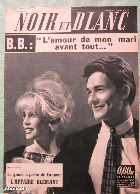 Noir et blanc revue magazine (17) Brigitte Bardot Petain Noel Ursula Andress Petula Clark Jane Fonda De Gaulle Douaumont (image 2)