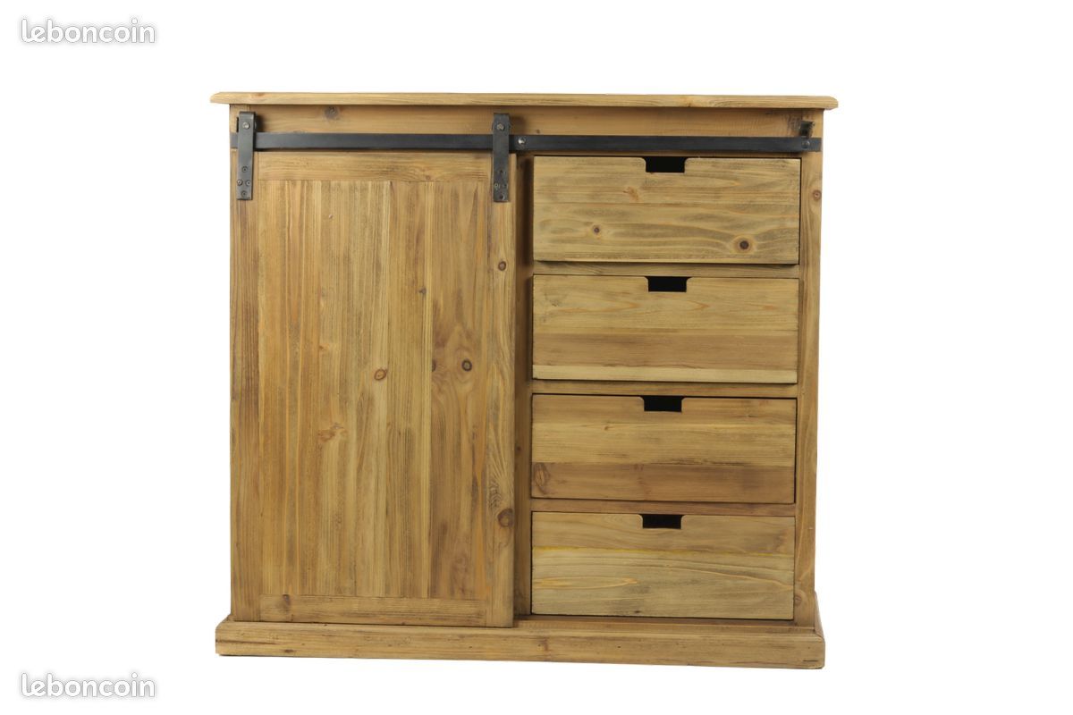 Buffet à porte coulissante Industriel - livraison offerte (image 5)