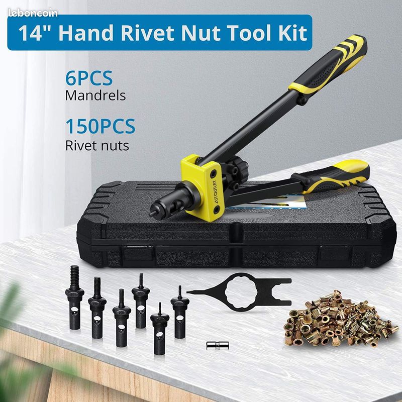 Trivd Frol Outil D'écrous à Rivets De 40,6 Cm, Kit D'outils Pour