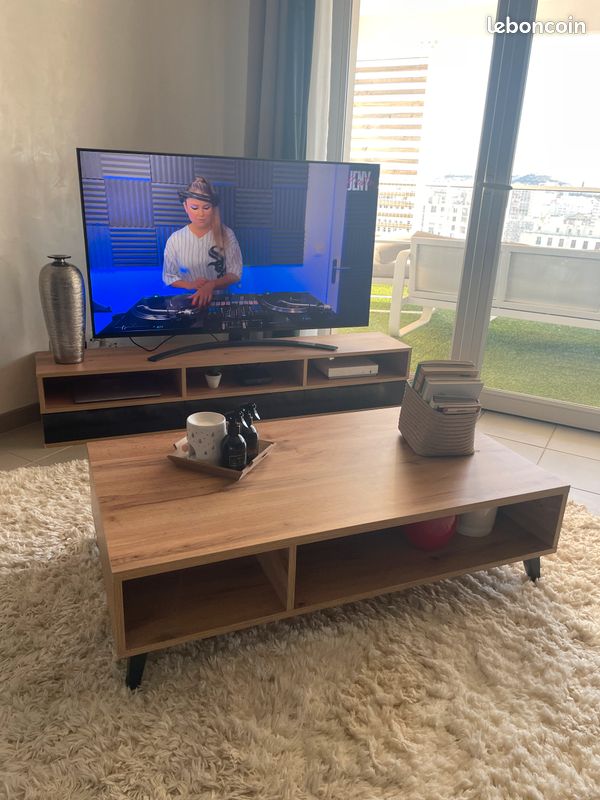 Table basse effet chêne (image 3)