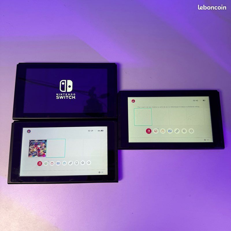 Lot de 3 Nintendo Switch – HS – Pour pièces / réparation (image 1)