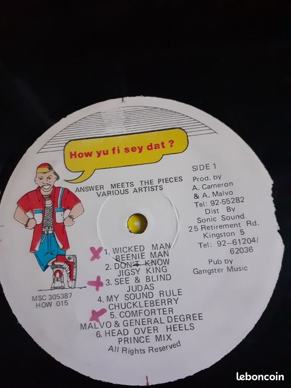 Vinyle The answer Riddim (image 2)