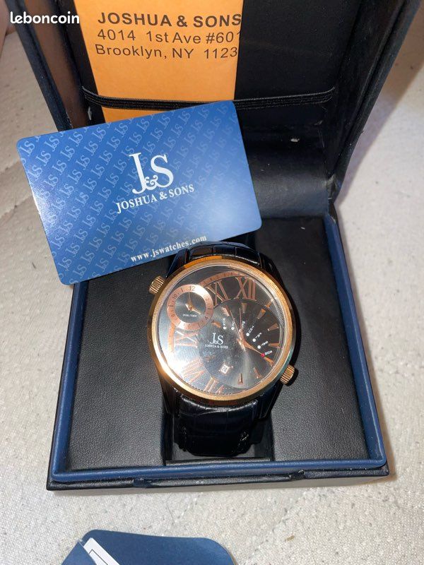 Montre Joshua and Sons Navigator Dual Time Montres Bijoux