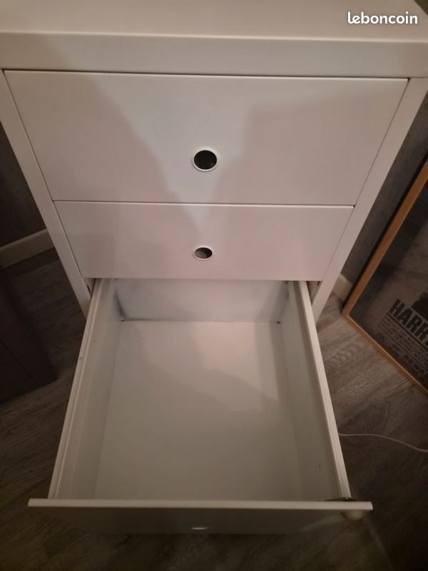 Caisson de bureau 3 tiroirs blanc BUT (image 9)