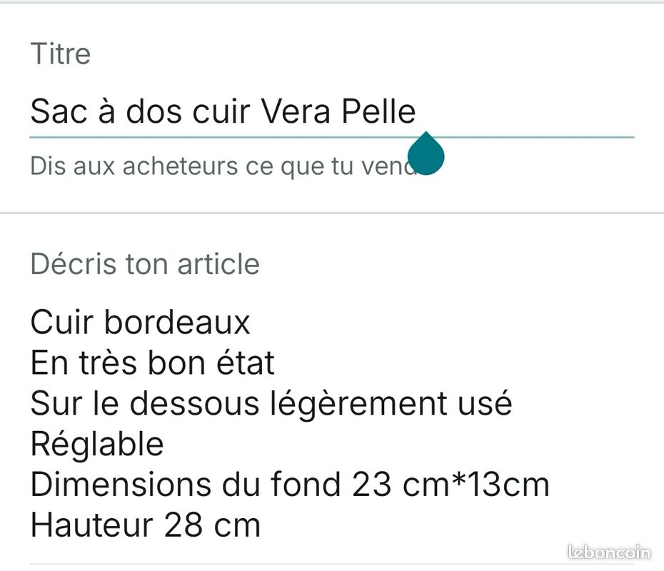 Sac à dos cuir (image 10)