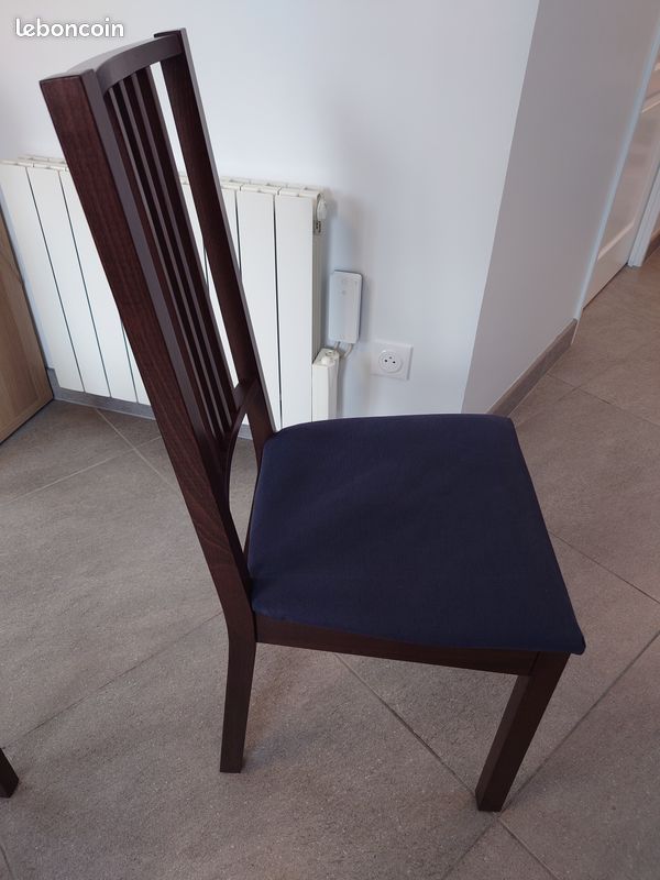 Lot chaises Ekedalen Ikea borje bois brun marron Ameublement