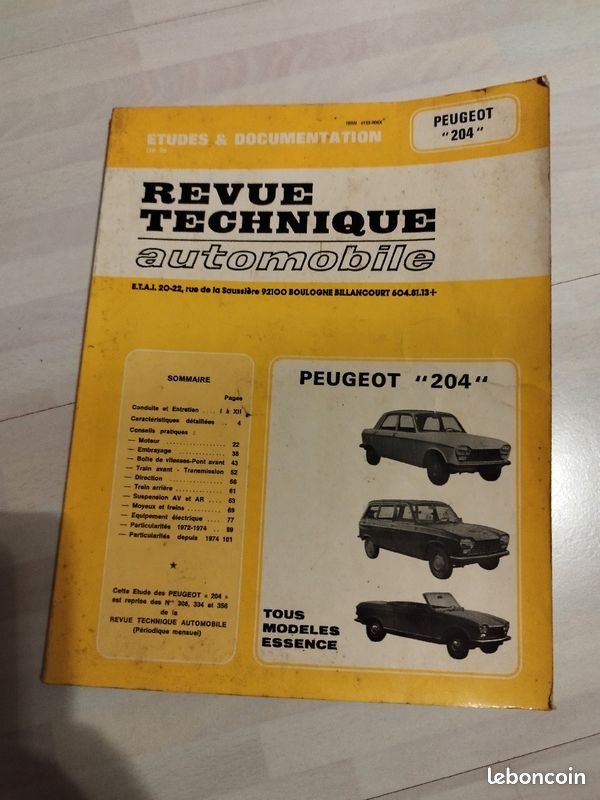 Revue technique automobile Peugeot 204 (image 2)
