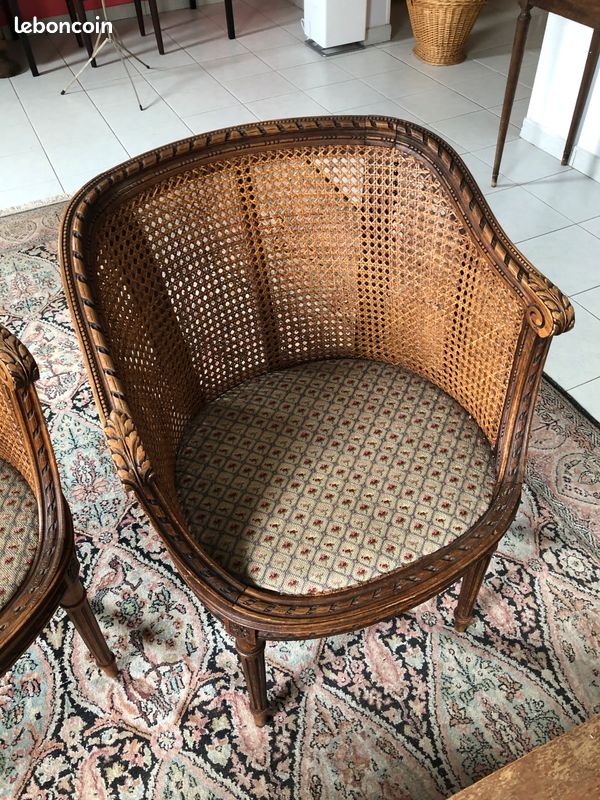 Deux fauteuils cannés, époque 19eme (image 4)