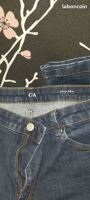 Pantalon jean bleu fonce taille 46 (image 3)