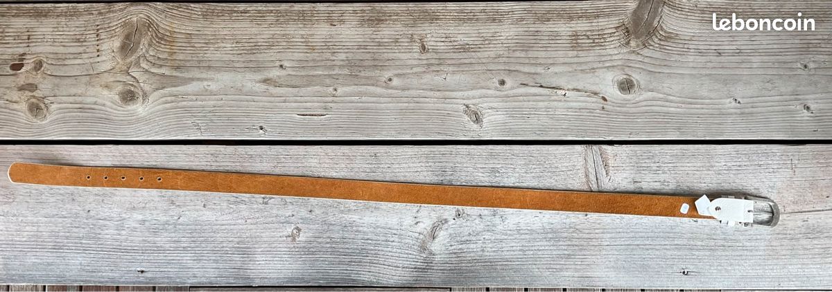 Ceinture croûte de cuir de vachette blanc T85 (image 4)
