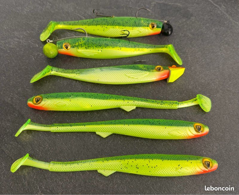 4 Leurres souples mer pour la pêche
