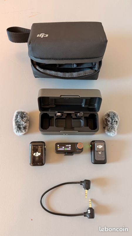 Kit DJI Mic 2 complet avec 2 émetteurs + 1 récepteur + boîtier de charge sous garantie (image 1)